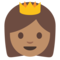 Princess - Medium emoji on Google